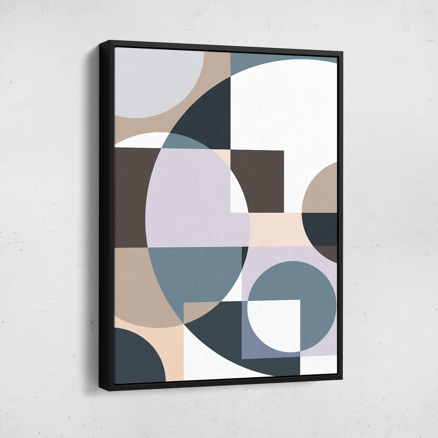 Abstract Circles Mid Century Modern Geometric Wall Art 3 Piece Set