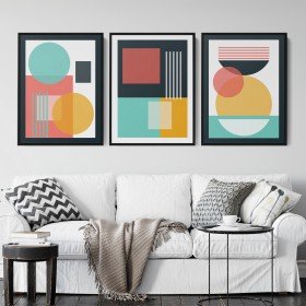 Modern Geometric Shapes 3 Piece Set